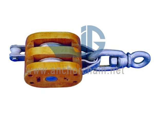 American Wooden Block Double With Rotating Link Type