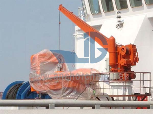 Single Arm Hydraulic Slewing Liferaft Davit